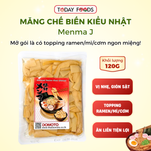 Măng Menma DOMOTO Menma J 120g - Măng tre ngâm tẩm gia vị ăn liền |  Ăn kèm ramen / mì / cơm