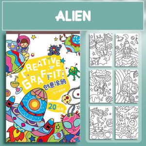 ABS Sketch Book Drawing Painting A3 Colouring Book For Kids 30 Sheets Coloring Pages Buku Lukisan Warna Kanak-kanak 填色本