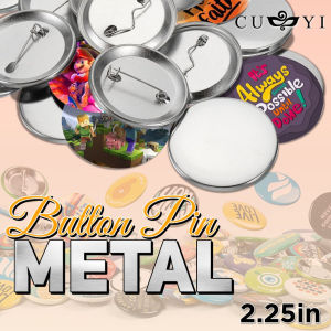 CUYI 2.25inches Button Pin Metal 100pcs DIY Badge Set
