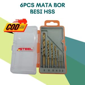 ASTEEL Masonry Drill Mata Bor Tembok Beton Set 6pcs Ukuran 3-8mm Cemented Carbide