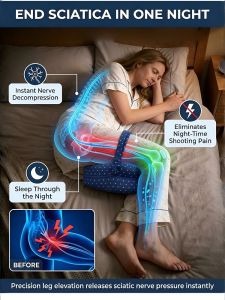 Memory Foam Pillow Joint Pain Relief Correcting Leg Pillow Adults Side Sleeper Comfort/Memory Foam Pillow Support/Joint Pain/Leg Alignment