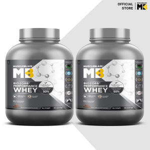 MuscleBlaze Biozorb Performance Whey (Rich Chocolate 5lbs / 2.27kg) (Pack of 2) Combo