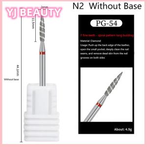 🔥🔥🔥yaojun Kim cương Nail bits Tornado ngọn lửa lớp biểu bì khoan bit làm móng tay Cutter Rotary Burr khoan phụ kiện xoắn ốc đánh bóng móng tay Mills công cụ