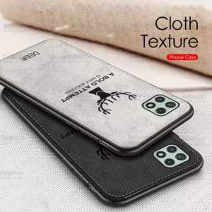 Promo Case Samsung Galaxy  A22 5G oftCase Deer Cloth Jeans Canvas Slim Armor back Cover
