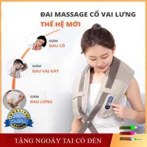 Máy massage vai cổ lưng đa năng đai matxa trị liệu vai cổ gáy đấm bóp toàn thân giảm cơn nhức mỏi an toàn và hiệu quả- BẢO HÀNH 2 NĂM LỖI ĐỔI MỚI 1-1 TRONG 7 NGÀY