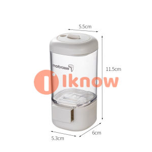 I know Measuring seasoning box press type rotary seal household kitchen salt and MSG seasoning jar combination suit suit with tray