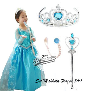 Set Mahkota frozen 4 in 1 / Pesta anna elsa frozen / Crown Frozen Elsa anna / aksesoris anak