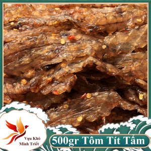 500gr Tôm Tít Tẩm Vị Thượng Hạng Thơm Ngon Từ Tôm Tít Biển Tươi- VỰA KHÔ MINH TRIẾT