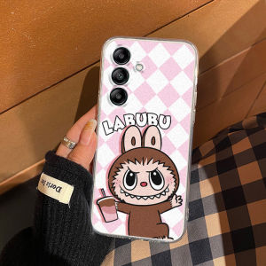 Phone Case for Samsung Galaxy S25 FE Edge ultra S25+ S24 S23 S21 FE 2025 Hot New Cute Cartoon Labubu Pattern Transparent Soft Silicone Casing for SamsungS25fe Phone Cover Case