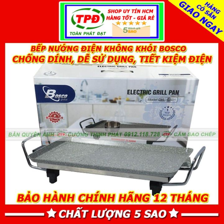Bếp nướng điện hoa cương chống dính cao cấp Bosco DH-SS01 siêu bền ...