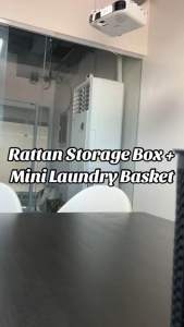 Happyware 2-in-1 Rattan-Look Storage Box and Laundry Basket Set with Bonus Fuller Bag