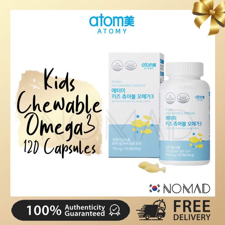 [Atomy] Kids Chewable Omega 3 RENEWAL ( 700mg x 120 capsules ) Lazada