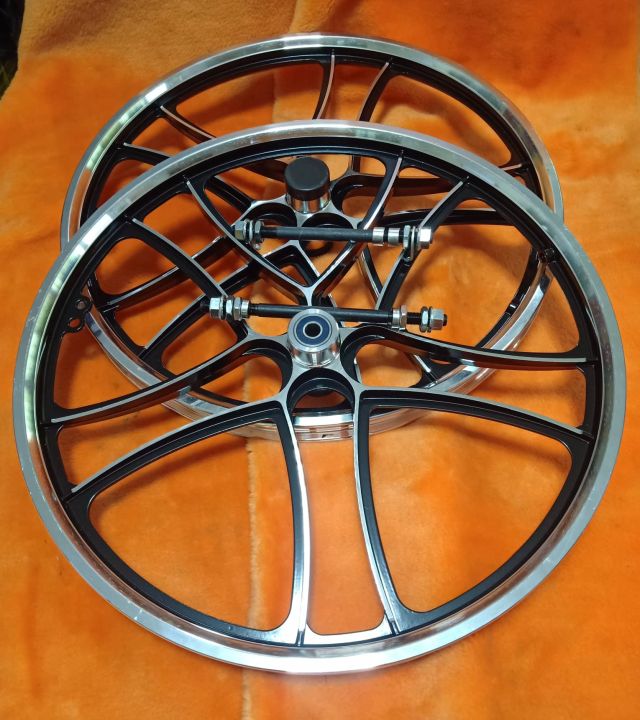 BICYCLE MAGS FOR BMX DOUBLE THREAD PAIR (BLACK) Heat