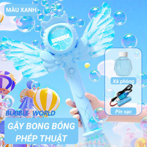 Đồ chơi gậy thổi bong bóng thiên thần cho trẻ em máy thổi bong bóng tự động sử dụng pin sạc