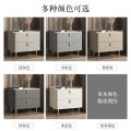 Bed Side Table Simple Modern Nordic Solid Wood Stone Plate Light Luxury Bedroom Storage Cabinet Grade Simple Solid Wood High-End Storage Cabinet Bed Fiobobo    床头柜. 