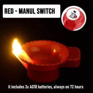 【Water Sensor】2023 Diwali LED Oil Lamp Deepavali Diya Decorative Candle Small Floating Deepavali Decoration Item
