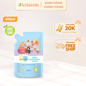 Xịt khuẩn đồ chơi Organic cho bé Lamoon  – Túi 450ml