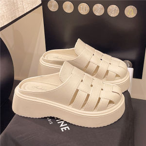 Free Shipping Thick-Soled Woven Slip-On Sandals WomenS Summer Outdoor Wear Hollow-Out Design New Style