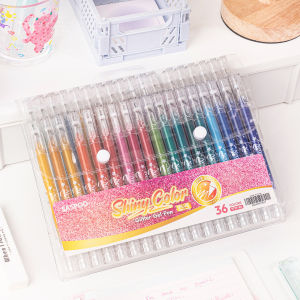 Noteory Glitter Gel Pen Set Multicolor for Daily Use with Metallic and Shiny Effect Portable Pens for Drawing and Coloring.