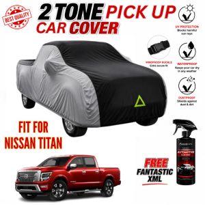 2 Tone Pickup Car Cover for Nissan Titan UV Protection Waterproof Dustproof Windproof Buckle with FANTASIC XML