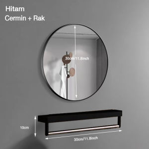 Sunfay Home Cermin kamar mandi bundar yang Cermin Gantung Dinding Cermin Kamar Mandi / Cermin Estetika Minimalis 30cm/40cm/50cm/60cm