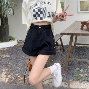 quần đùi nữ lật lai phối nút co giãn nhẹ
