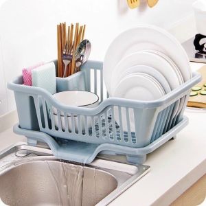 Rổ úp bát chén  giá úp bát đĩa nhựa Việt Nhật có khay thoát nước My Home DN379