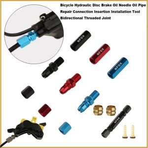 FLYING 10PCS Stainless Steel/Aluminum Alloy Bicycle Hydraulic Disc Brake Tool Cable Sets 4 Colors Oil Pipe Repair Connection  Insertion Installation Tool