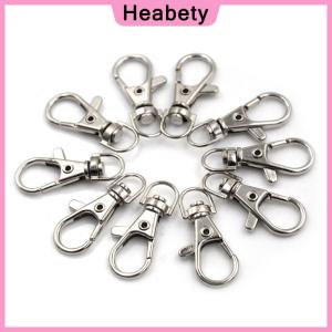 Heabety 10pcs set Lobster Clasp Swivel Trigger Clip Snap Hook Bag Car Key Rings Keychain