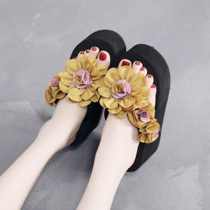 Free Shipping 2026 Summer Slope Heel Fashionable Non-Slip Outdoor Flip-Flops For Women Beach Vacation Sandals Casual Beach Slippers