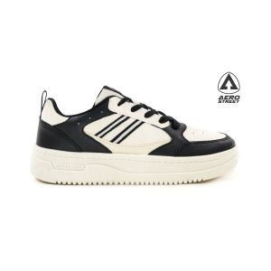 Aerostreet 37-44 Oxford Natural Putih Hitam - Sepatu Sneakers