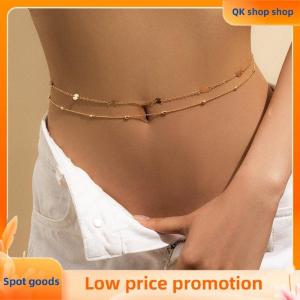 ✨QK shop✨ Waist Chain For Women Waterproof 1 2 3 Layers Belly Chains Beach Bikini Waist Body Chain Jewelry Elegance Versatile Acessories