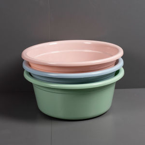 ถังซักผ้าพลาสติกหนาทรงกลมสำหรับใช้ในบ้าน ถังซักผ้าเด็ก ถังซักผ้าสำหรับล้างเท้า