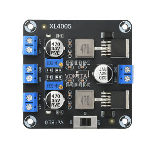 XL4005E1เครื่องแปลงไฟ DC-DC โมดูลพลังงาน5-32V ถึง0.8-30V ปรับได้5A สวิตช์จ่ายไฟสลับแบบ Dual-Channel