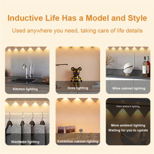 【Cat Eye】3-Color Dimming Wireless Motion Sensor LED Light Night Light Study Lamp USB Rechargeable Wireless Cabinet Light Aulis