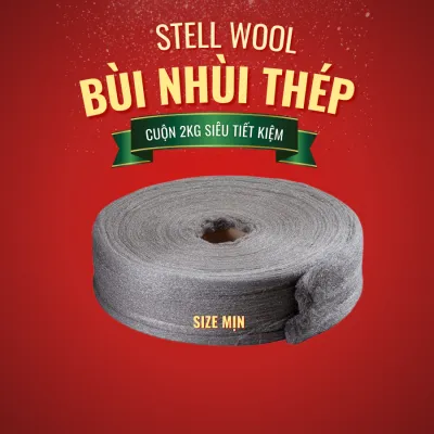 Bùi nhùi thép steel wool đánh bóng kim loại gỗ