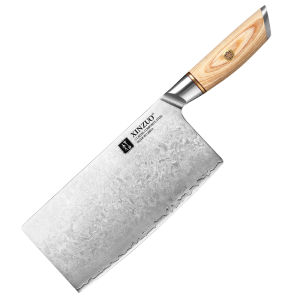 XINZUO B37-S 3 Layers Composite Steel Chinese Chefs Knife 7 / Vegetables knife / Fruits knife / Kitchenware / Kitchen utensils / Kitchen tools / High quality / Slicing knife / Meat knife / Wooden Handle / Japanese Pakka wood / Razor sharp / Copper rive