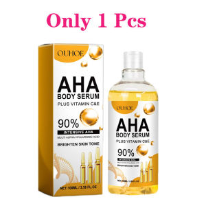 AHA Facial And Body Whitening Essence Water Skin Renewing Toner Niacinamide Pure Essence Lightens Dark Spots Exfoliates Brightens Skin Tone Tightens Skin Shrinks Pores Deeply Moisturizes Improves Dull Skin Facial Moisturizing Essence 100ml