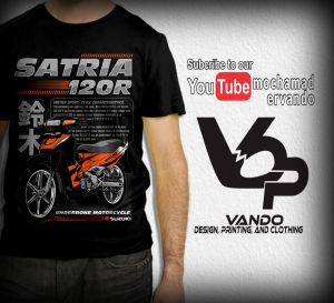 KAOS MOTOR SUZUKI SATRIA LUMBA BLACKORANGE - KAOS DISTRO PRIA WANITA - KAOS PENDEK KATUN MURAH - KAOS CUSTOM