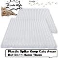 2 PCS Cat Repellent Scat Spike Mat Outdoor Indoor Plastic Mats with Spikes Cat Halau Kucing Device solate Cat Cat-Proof Mat Cat-Spur Bed Isolation Cat-Repellent Bed Bottom Baffle Cat Transparent. 