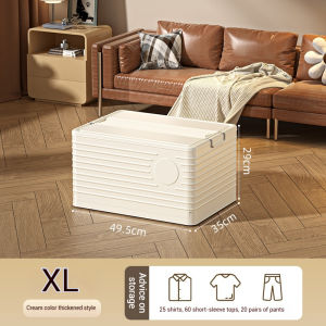 L33-81cm Folding Storage Box Movable Storage Box Metal Snap Multifunction With Bottom Pulley