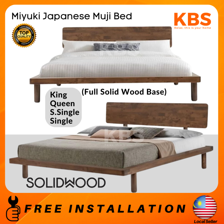 (FREE Installation+Shipping) KBS Miyuki Full Solid Base Muji Bed / Muji