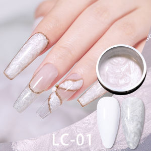 UR SUGAR 7ml Thread Shell Gel Polish Pearl White Shell Semi-Permanent UV Gel Autumn Winter Nail Design DIY Nail Glitter Gel