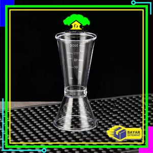 MI-C1163 Jigger Cup Transparan 10/20ml 20/40ml Gelas Ukur Measuring Cup / Jigger Plastik Gelas Takar