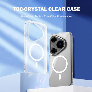 Magnetic Case For Huawei Pura 90 90s Pro Max Anti-Fingerprint Camera Protection Transparent CA1001