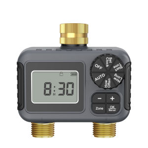 Smart Watering System Automatic Watering Timer Dual Socket Programmable Faucet Hose for Outdoor Garden