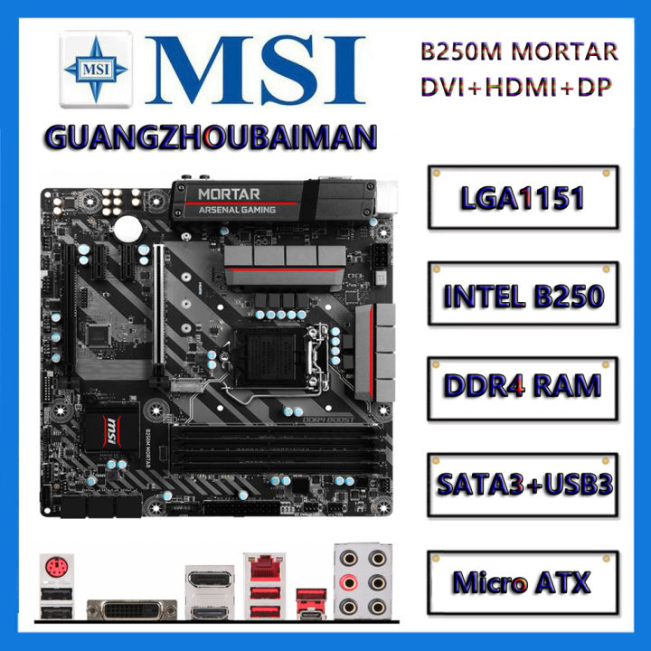 Msi B250m Mortar Arsenal Gaming Msi Gaming Intel B250 Processors
