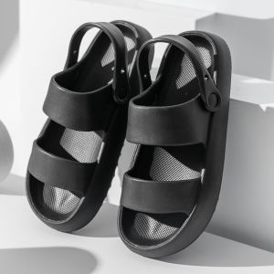 Dép quai hậu nữ sandal nữ đế cao 3cm màu trơn trắng đen hồng dễ thương QN-08 – MayTo