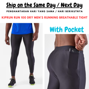 K@lenji Kiprun 100 Men Running Tights With Pocket for Phone & Key / Long Tight