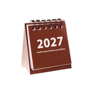 RD5BA7 Vertical 2027 Mini Calendar Thick Paper Mini Office Calendar 2027 Calendar Memo Notes Standing Desk Calendar Office